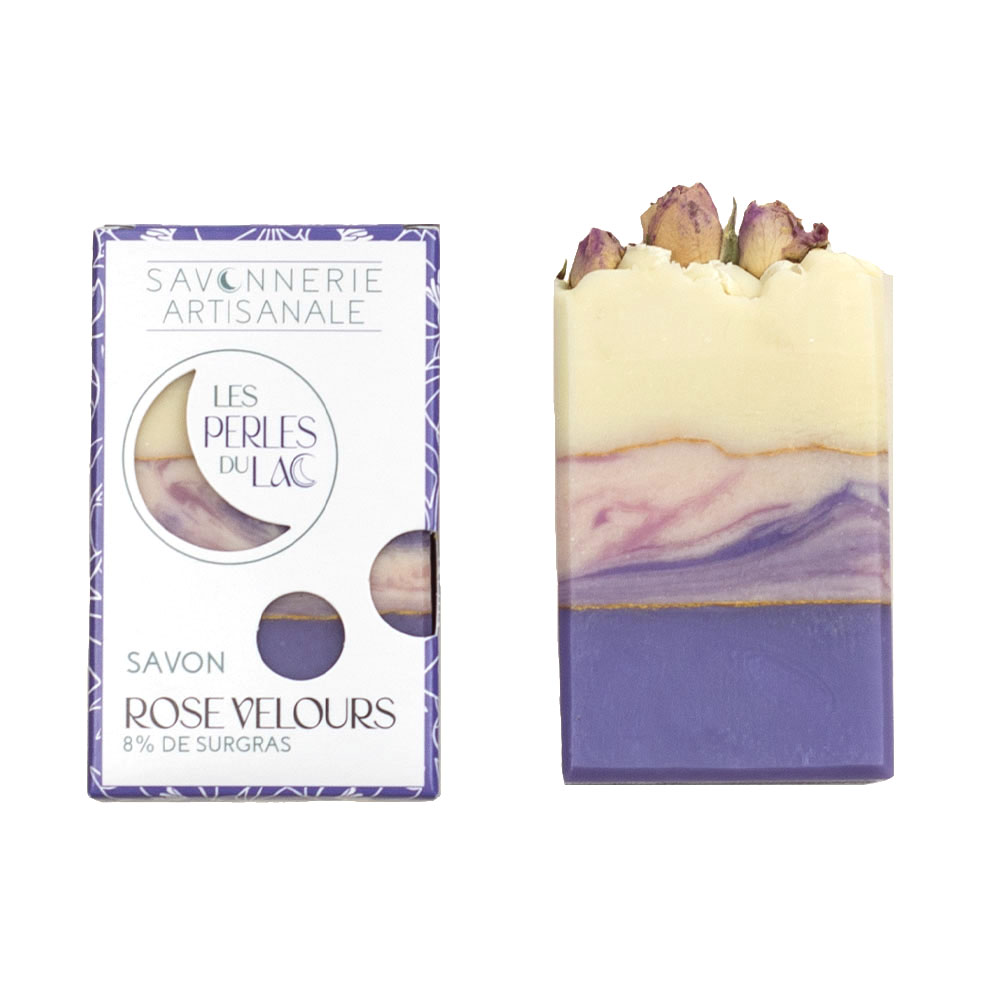 Packaging et savon Rose Velours, Les Perles du Lac